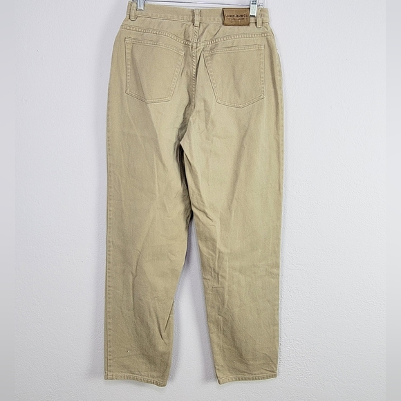 Vintage Lauren Jeans Co Tan Khaki High Rise Straight-leg Jeans Women's Size 8 - Picture 6 of 16